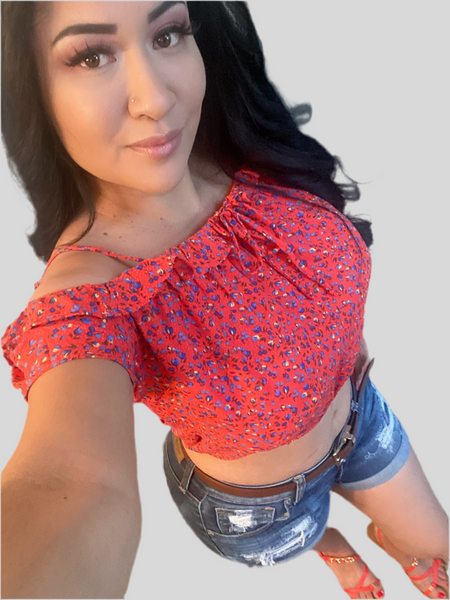 Red Off Shoulder Top