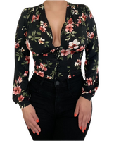 Black Floral  Top