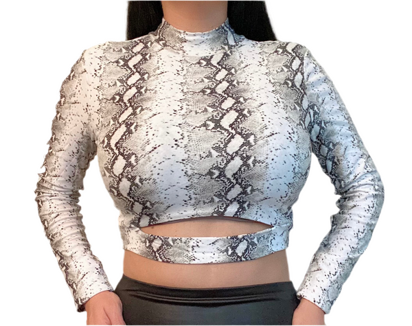 Snakeskin Print Top