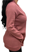 Mauve Sleeve Print Cardigan