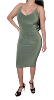Midi Dress-Olive