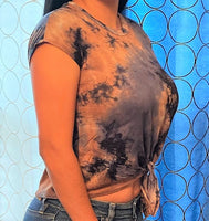 Taupe Tie Dye Top