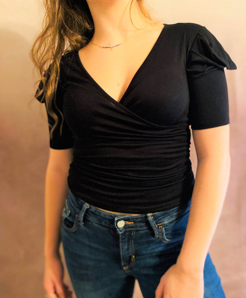 Short Puff Sleeve Top
