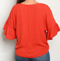 Orange Plus Size Top