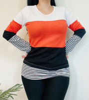 Colorblock Stripes Top