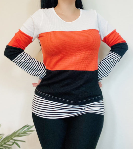 Colorblock Stripes Top