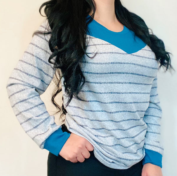 Striped Loose Pullover Top