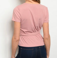 Short Sleeve Mauve Top