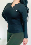 Bold Black Shoulder Design Top