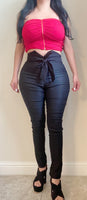 Black Solid Pants