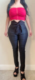 Black Solid Pants