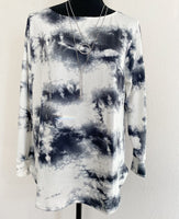 Gray Ivory Long Sleeve Top