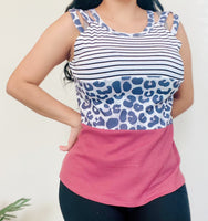 Striped Leopard Tank