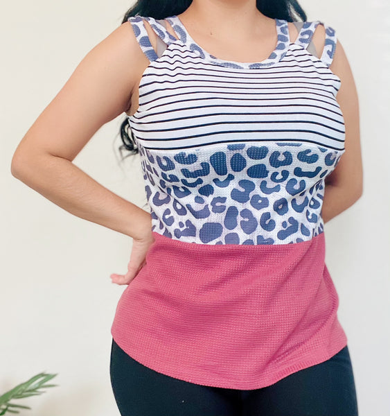 Striped Leopard Tank