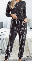 Black Tie Dye Joggers Set