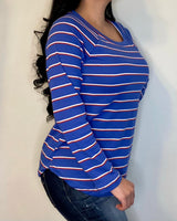 Blue with Stripes Top