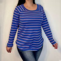 Blue with Stripes Top