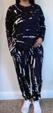 Black Tie Dye Joggers Set