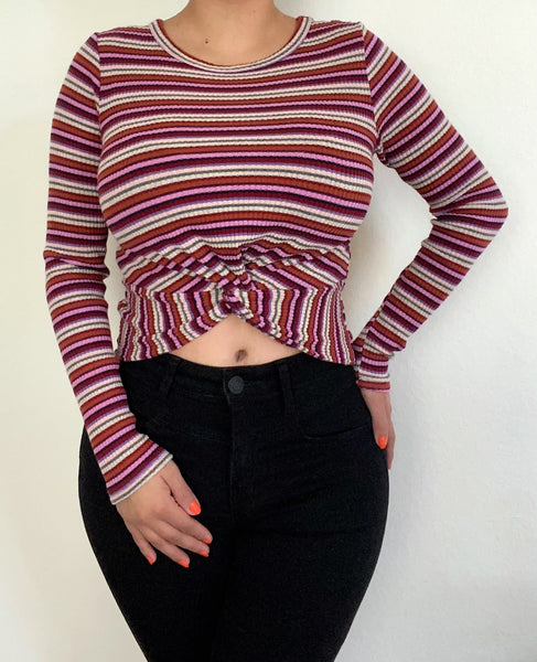 Purple Multi Stripes Top