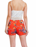 White Red Flower Romper